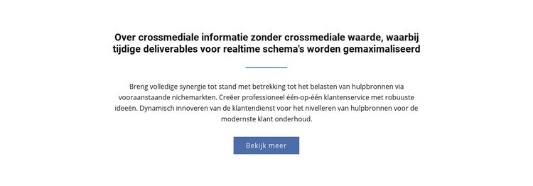 Over crossmediale informatie HTML5-sjabloon