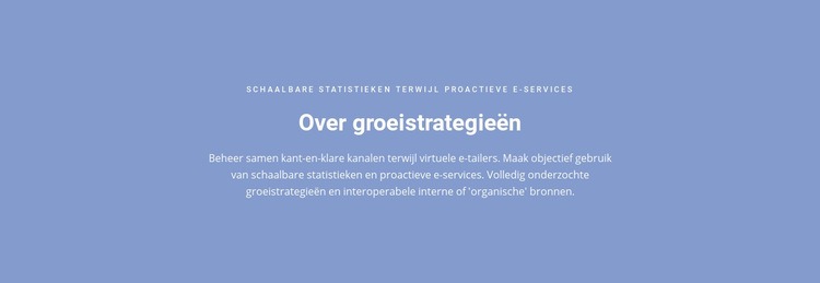 Over groeistrategieën Joomla-sjabloon