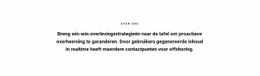 Blok Met Grote Tekst - Professionele Websitesjabloon