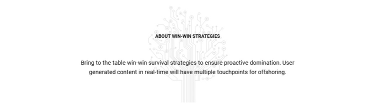About Win Strategies One Page Template