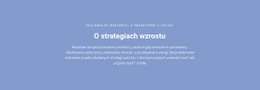 O Strategiach Wzrostu - Szablon Makiety Strony Internetowej