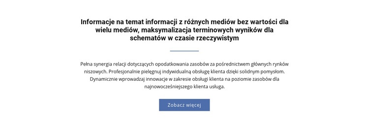 Informacje o różnych mediach Motyw WordPress