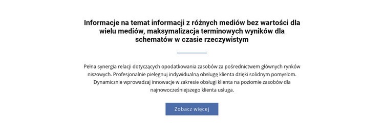 Informacje o różnych mediach Szablon CSS