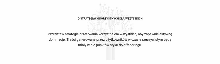 Informacje o strategiach wygrywania Szablon CSS