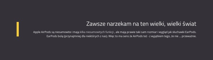 O narzekaniu na wielki świat Szablon CSS