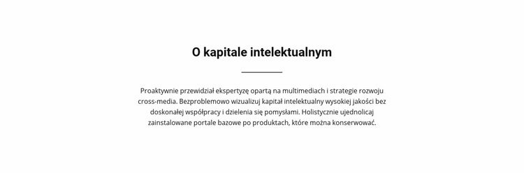 Tekst z linią Szablon HTML