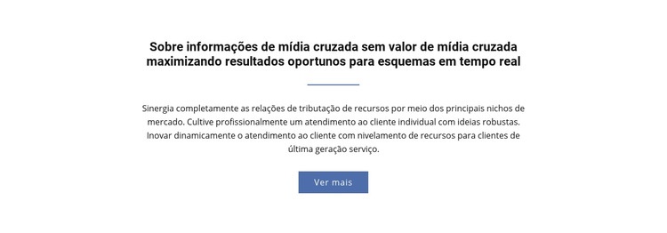 Sobre informações de mídia cruzada Construtor de sites HTML