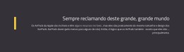 Sobre Reclamar Big World Site Responsivo