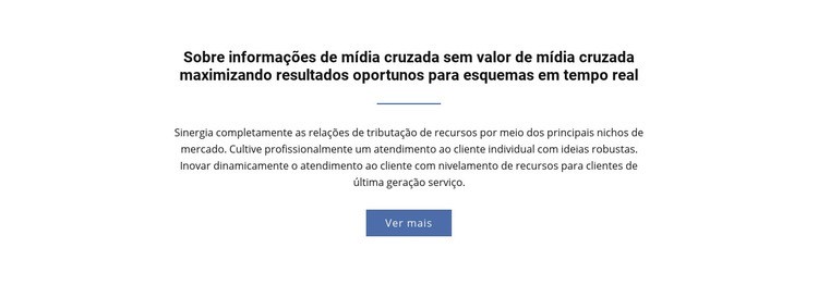 Sobre informações de mídia cruzada Template CSS