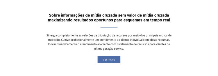 Sobre informações de mídia cruzada Template Joomla