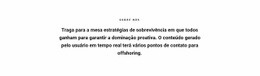 Bloco Com Texto Grande - Modelo De Site Profissional