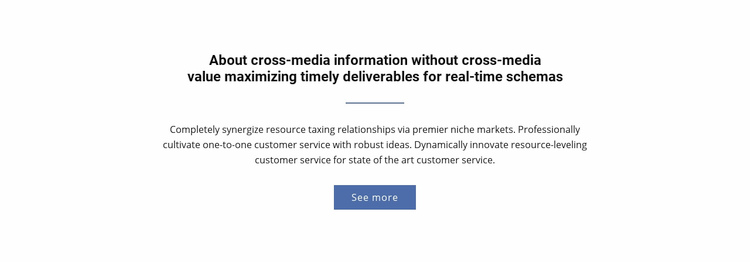 About  Cross-Media Information Squarespace Template Alternative