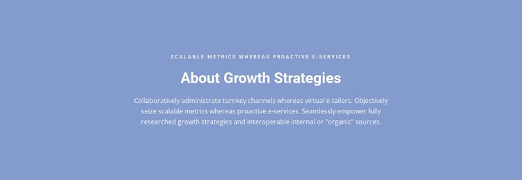 About Growth Strategies Static Site Generator