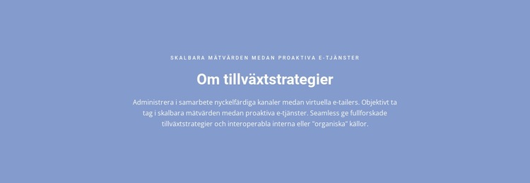 Om tillväxtstrategier Hemsidedesign