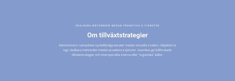 Om tillväxtstrategier Mall