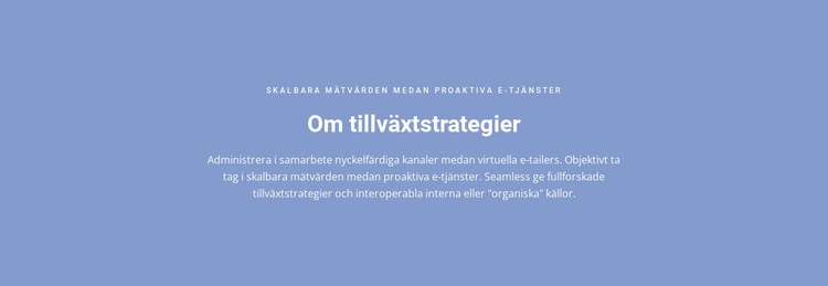 Om tillväxtstrategier WordPress -tema