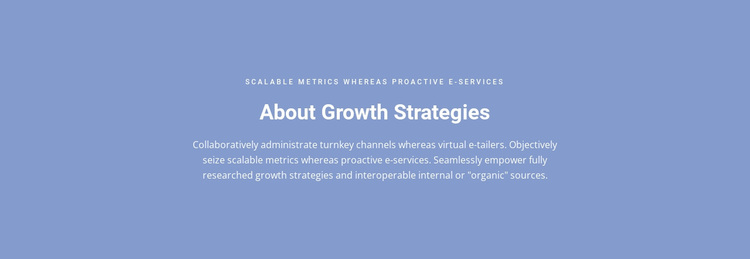 About Growth Strategies Template