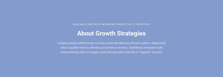 About Growth Strategies Web Page Design