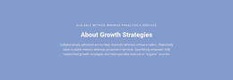 About Growth Strategies - Website Mockup