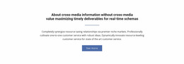 About Cross-Media Information - Custom Website Mockup