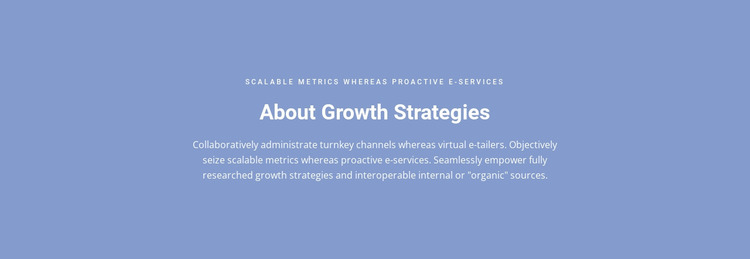 About Growth Strategies Website Mockup