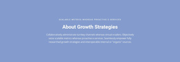 About Growth Strategies - Landing Page Template