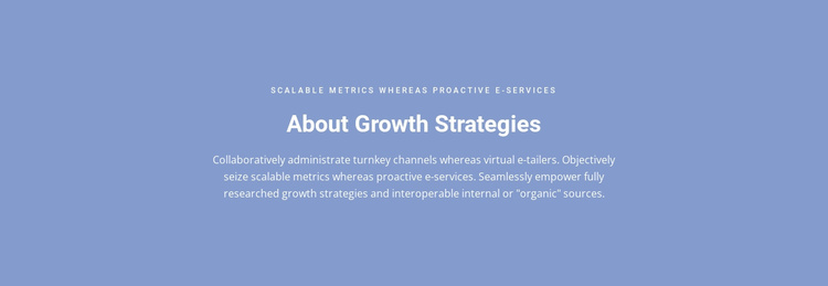 About Growth Strategies Website Template