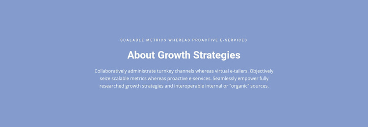About Growth Strategies Wix Template Alternative
