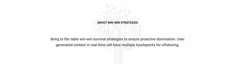 About Win Strategies Wix Template Alternative