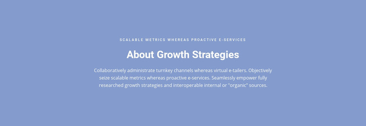 About Growth Strategies WordPress Website