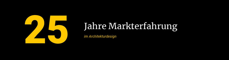 Markterfahrung HTML-Vorlage