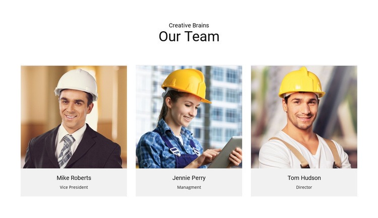 Team Creative Brains Elementor Template Alternative