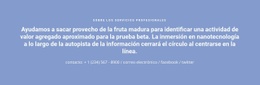 Texto Con Número De Teléfono Plantilla De Una Sola Página