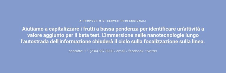 Testo con numero di telefono Costruttore di siti web HTML