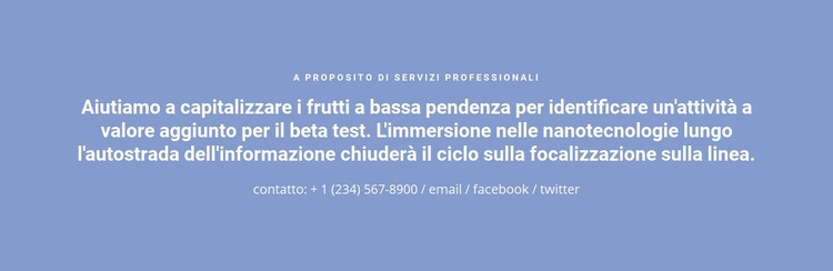 Testo con numero di telefono Modello