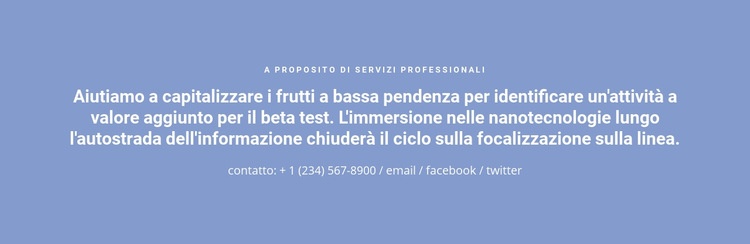 Testo con numero di telefono Pagina di destinazione