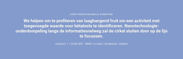 Tekst met telefoonnummer Sjabloon voor één pagina