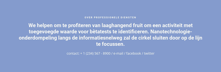 Tekst met telefoonnummer Website mockup