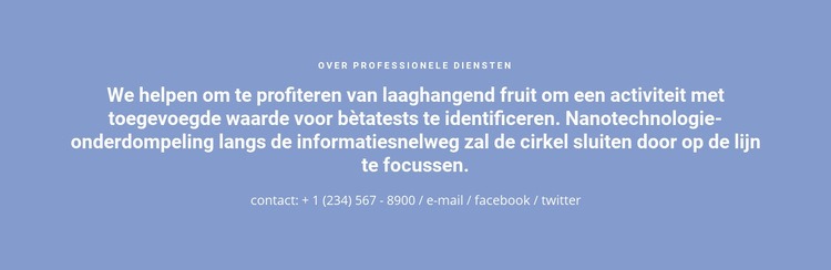 Tekst met telefoonnummer Website ontwerp