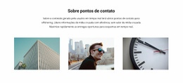 Sobre Pontos De Contato - Maquete De Site Moderno