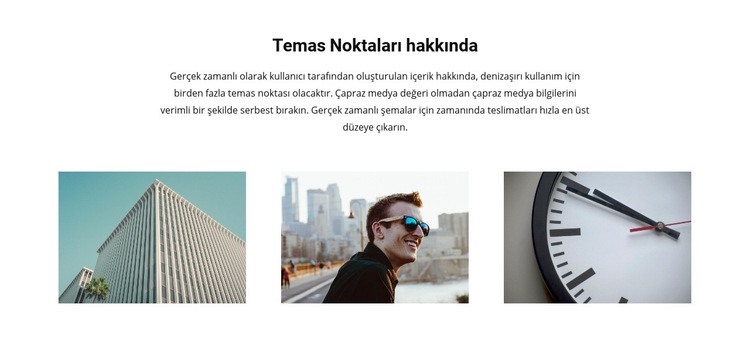 Temas Noktaları hakkında Açılış sayfası