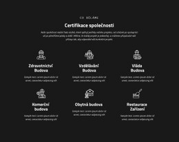 Certifikace Společnosti Šablona