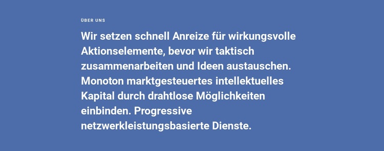 Über Strategie Unser Unternehmen Eine Seitenvorlage