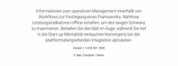 Über Das Betriebsmanagement - HTML-Code-Vorlage