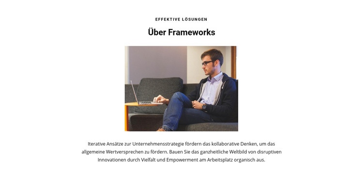 Über Frameworks Website Builder-Vorlagen