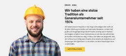 Produkt-Zielseite Für Bauindustrie Service