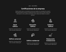 Certificación De Empresa - Funcionalidad Del Creador De Sitios Web