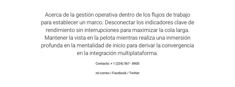 Acerca de la gestión operativa Plantilla