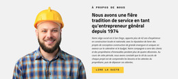 Page HTML Pour Service De L'Industrie De La Construction