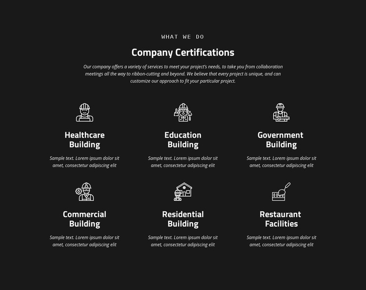Company certification Homepage Design